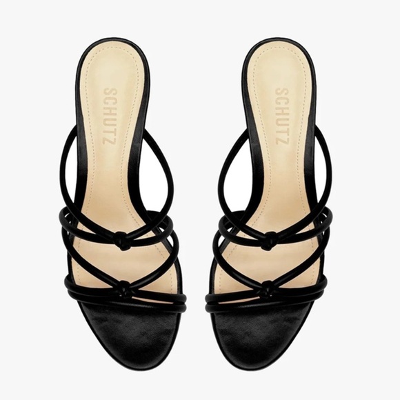 Schutz Princey Sandal Black Size 10B Strappy Summer Spring Block Heel Spring NWT - Picture 2 of 11